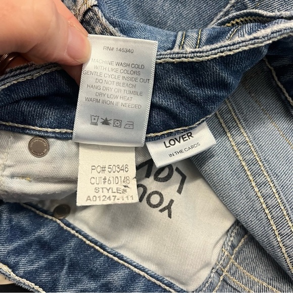 AMO Lover In The Cards High Rise Straight Leg Crop Jeans - Picture 13 of 15